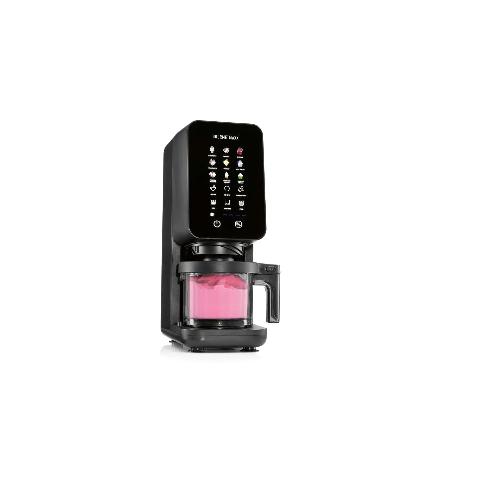 GOURMETmaxx Eismaschine 700W Schwarz mit Touch-Bedienung