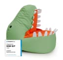 Lumaland Sitzsack Kinder Dino Kissen Pastellgrün Pflegeleicht Bild 2