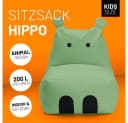 Lumaland Sitzsack Kinder Hippo Tier Kissen Grün Bild 1