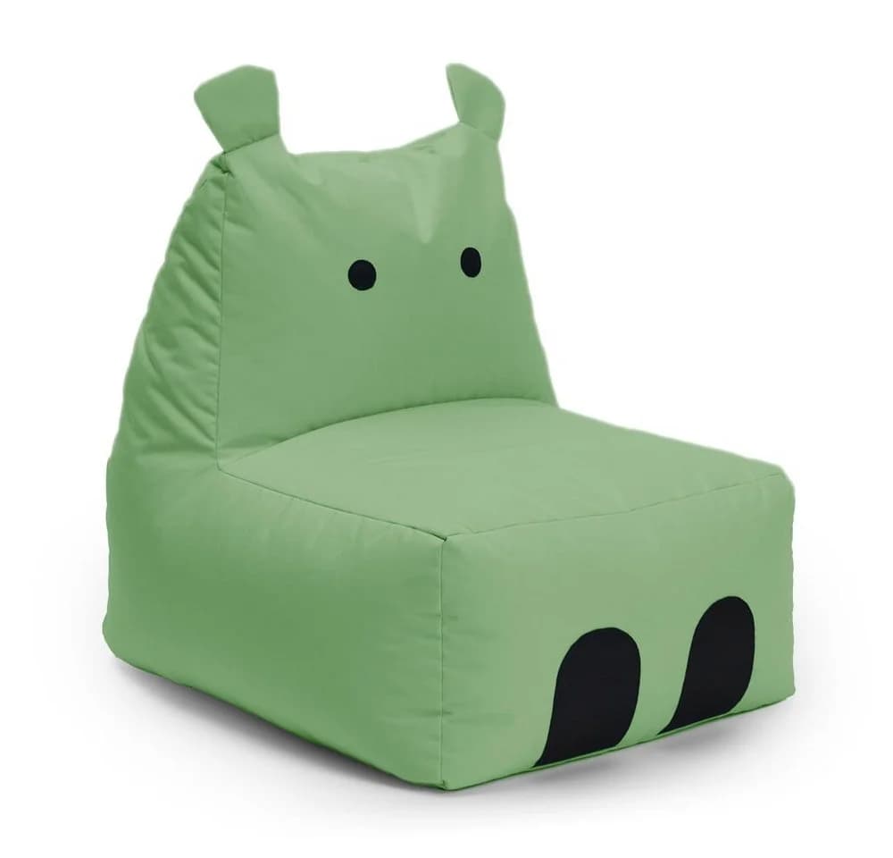 Lumaland Sitzsack Kinder Hippo Tier Kissen Grün - Bild 2
