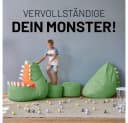 Lumaland Sitzsack Kinder Monster 80x80x70 cm Weich Polster Bild 3