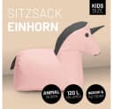 Lumaland Sitzsack Kinder Einhorn Kissen Rosa Grau Pflegeleicht Bild 1