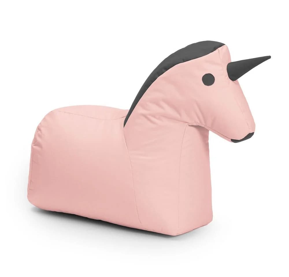 Lumaland Sitzsack Kinder Einhorn Kissen Rosa Grau Pflegeleicht - Bild 2