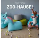 Lumaland Sitzsack Kinder Einhorn Kissen Rosa Grau Pflegeleicht Bild 3