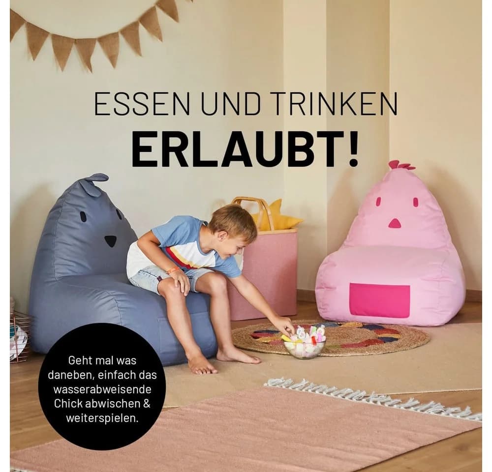 Lumaland Sitzsack Kinder Kissen Tierdesign Kuschelkissen - Bild 3