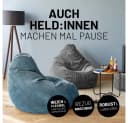 Lumaland Sitzsack GIANT Cord Dunkelblau mit Stabiler Lehne Bild 5