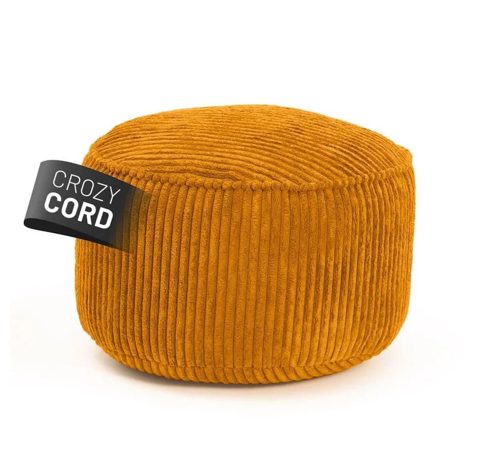 Lumaland Sitzsack-Hocker Pouf rund Cord 50l senfgelb - Bild 2