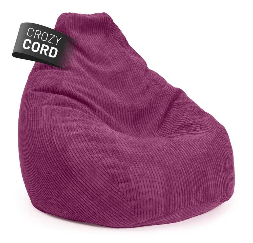 Lumaland Sitzsack Gaming-Sitzsack Cord 350l Weinrot