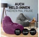 Lumaland Sitzsack Gaming-Sitzsack Cord 350l Weinrot Bild 5