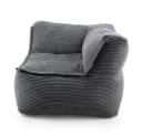 Lumaland Sitzsack-Sofa Modular Cord Grau Ecke rechts Bild 1