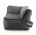 Lumaland Sitzsack-Sofa Modular Cord Grau Ecke rechts Bild 2