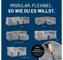 Lumaland Sitzsack-Sofa Modular Cord Grau Ecke rechts Bild 5