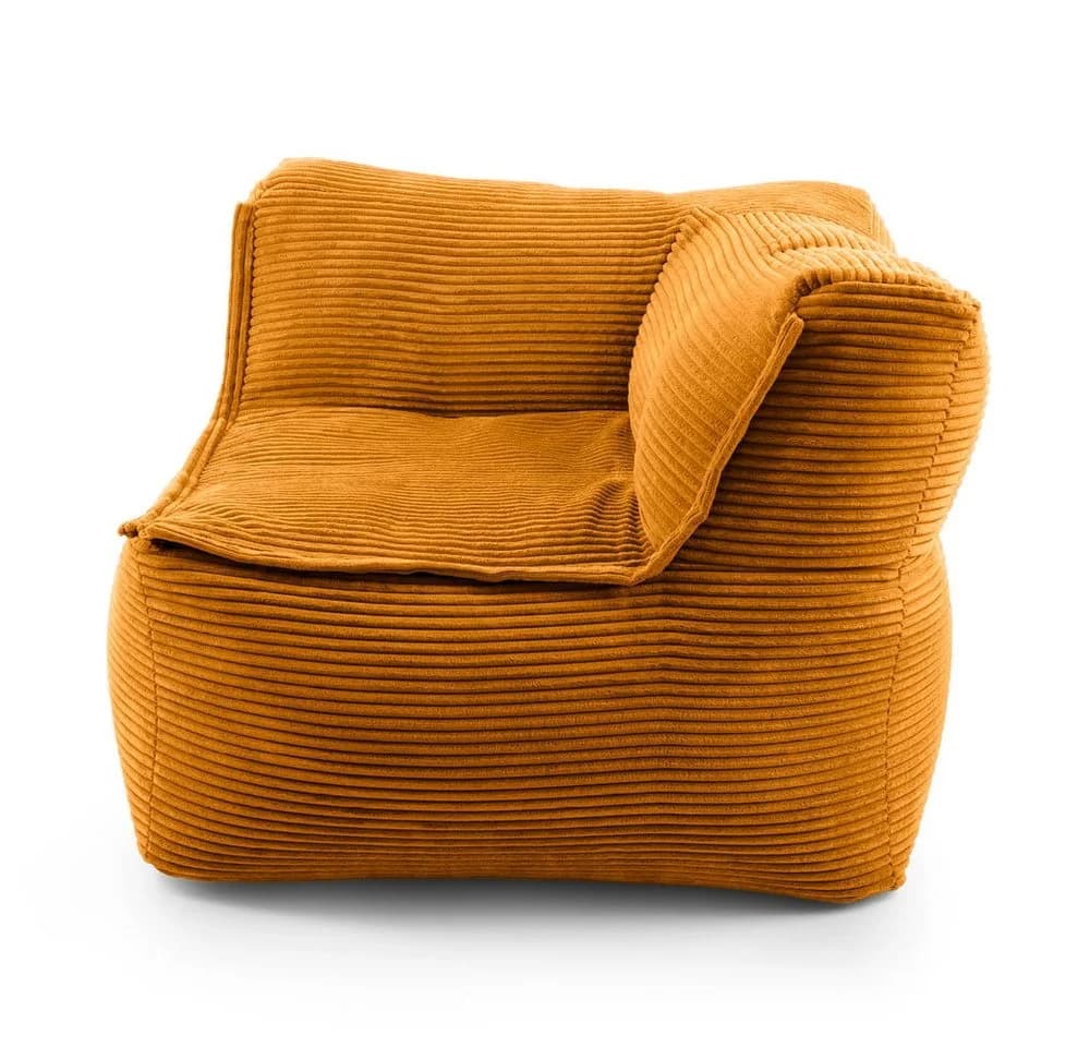 Lumaland Sitzsack Sofa Modular Cord Ecke rechts Gelb