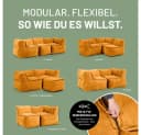 Lumaland Sitzsack Sofa Modular Cord Ecke rechts Gelb Bild 5