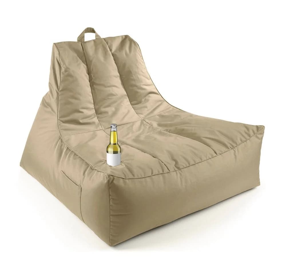 Lumaland Sitzsack Lounge In-& Outdoor 380l Beige mit Flaschenhalter - Bild 2