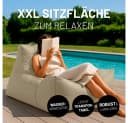 Lumaland Sitzsack Lounge In-& Outdoor 380l Beige mit Flaschenhalter Bild 3