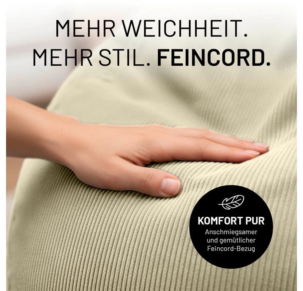 Lumaland Sitzsack Comfort Line Feincord Beige - Bild 5