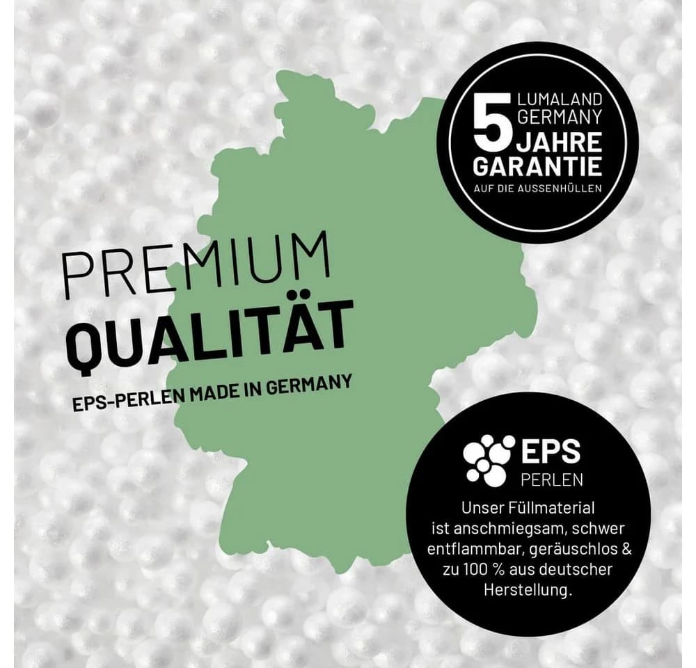 Lumaland Sitzsack Pouf Pastell Grün In- & Outdoor EPS-Füllung - Bild 3