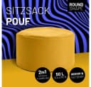 Gemütlicher Sitzsack, Sitzhocker oder Pouf in Senfgelb Bild 1