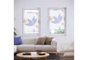 Roomy Plissee Klemmbar Motiv Malva Li Weiß/Blau Bild 1
