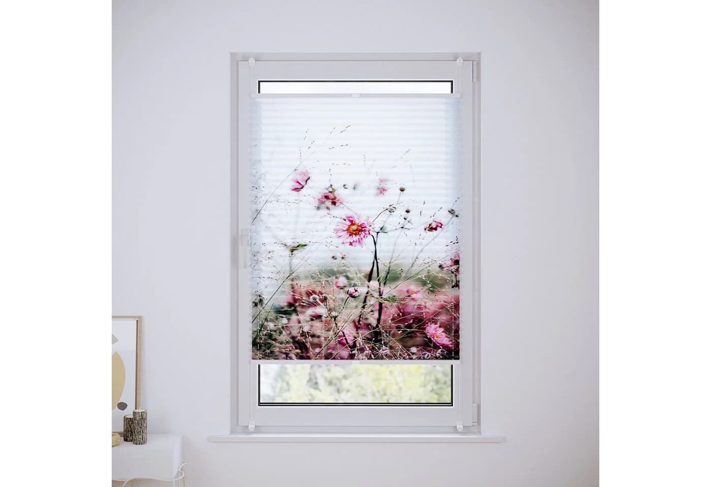 Roomy Plissee Klemmbar Pink Flowers Polyester - Bild 3
