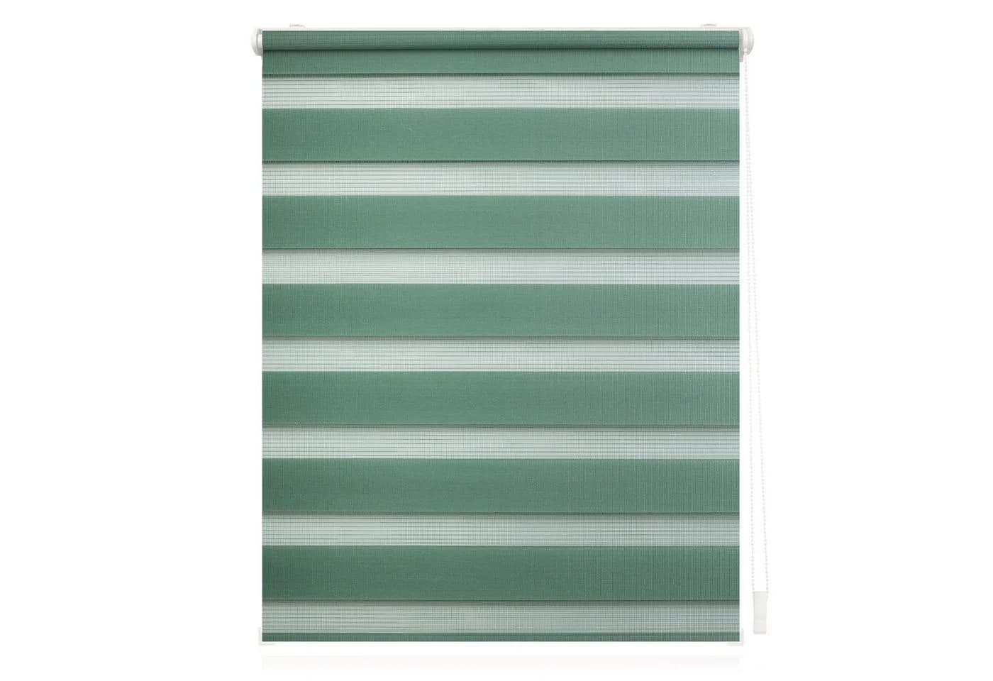 Doppelrollo Modern in Grün, Salbei, Weiß - 50x150 cm - Bild 2