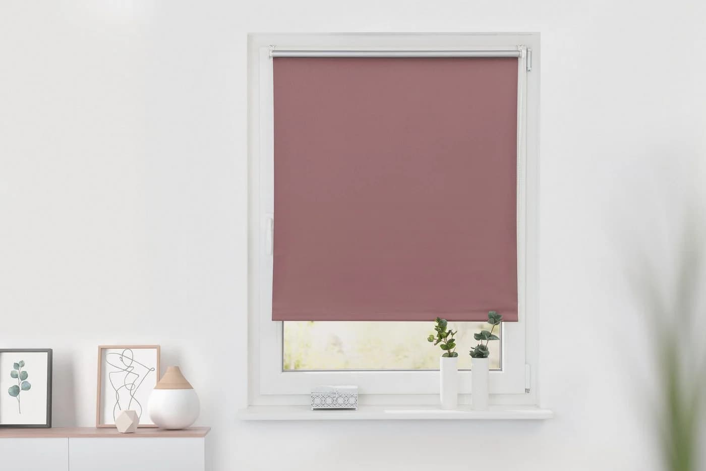 Verdunklungsrollo LICHTBLICK Klemmfix Altrosa 80x150cm
