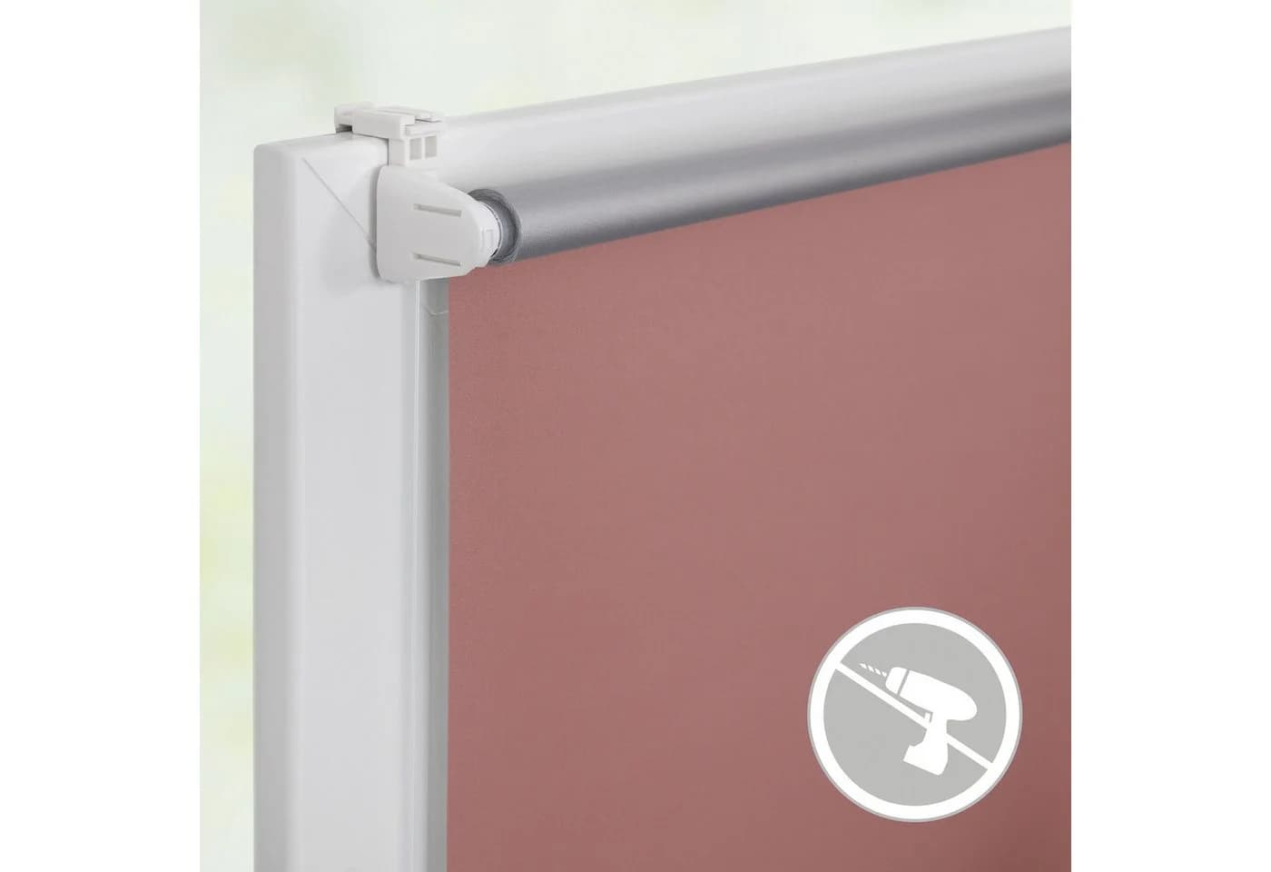Verdunklungsrollo LICHTBLICK Klemmfix Altrosa 80x150cm - Bild 2