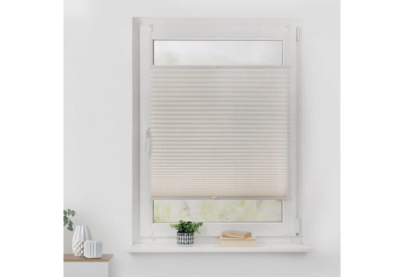 LICHTBLICK ORIGINAL Plissee Klemmfix Beige Weiß 100% Polyester - Bild 2