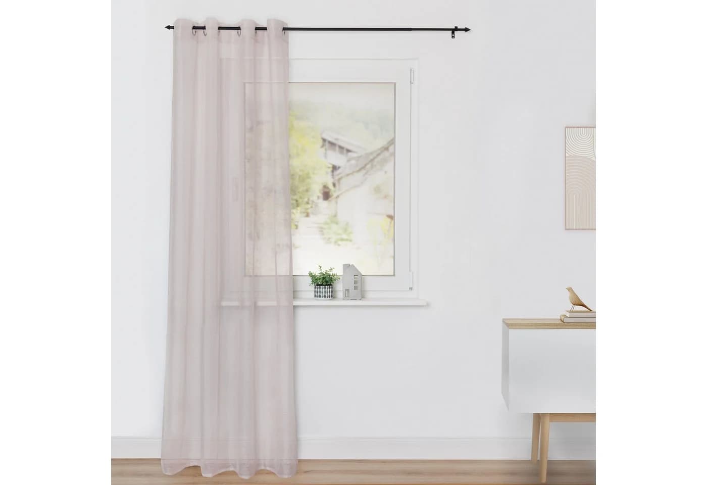 LICHTBLICK ORIGINAL Vorhang Voile Beige Transparent Ösen - Bild 2