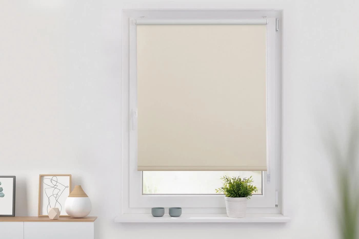 Roomy Thermo-Verdunkelungsrollo Beige ohne Bohren