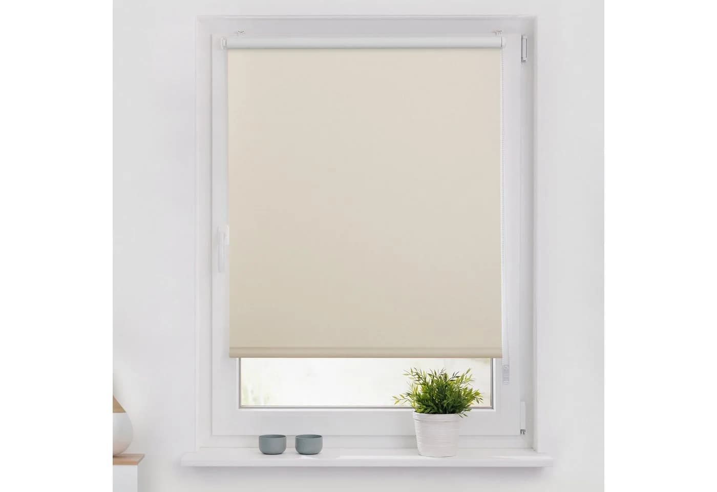 Roomy Thermo-Verdunkelungsrollo Beige ohne Bohren - Bild 3