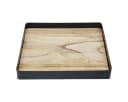 Florists Products Dekotablett Metallrand mit Holzboden Bild 1