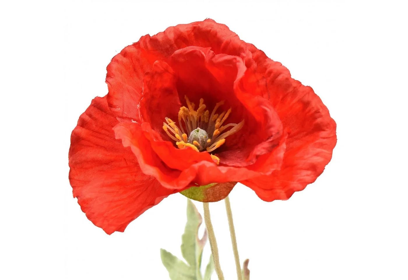 Viana Kunstblume Mohnblume Rot 3 Blüten Deko