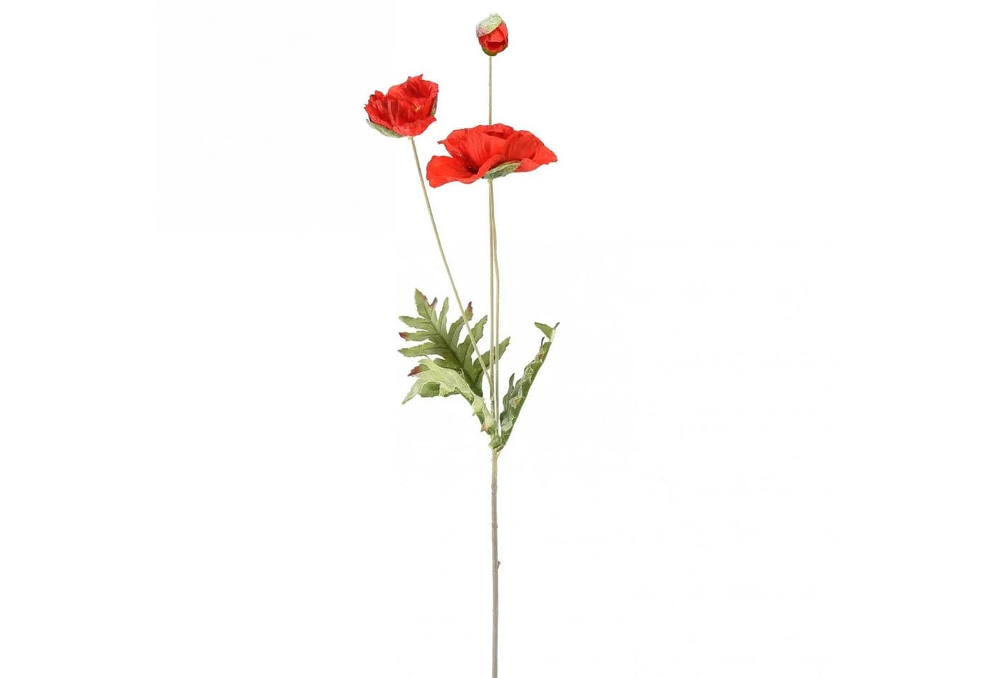 Viana Kunstblume Mohnblume Rot 3 Blüten Deko - Bild 3