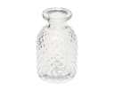 Viana Mini Tischvase Glas Retro Rautenmuster 6er-Set Transparent Bild 2