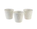 Viana Keramik Übertopf 3er-Set Weiß Beige Floral Bild 3