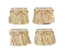 Viana Windlicht Set 4-teilig Boho Makramee Fransen Creme Glas Bild 2