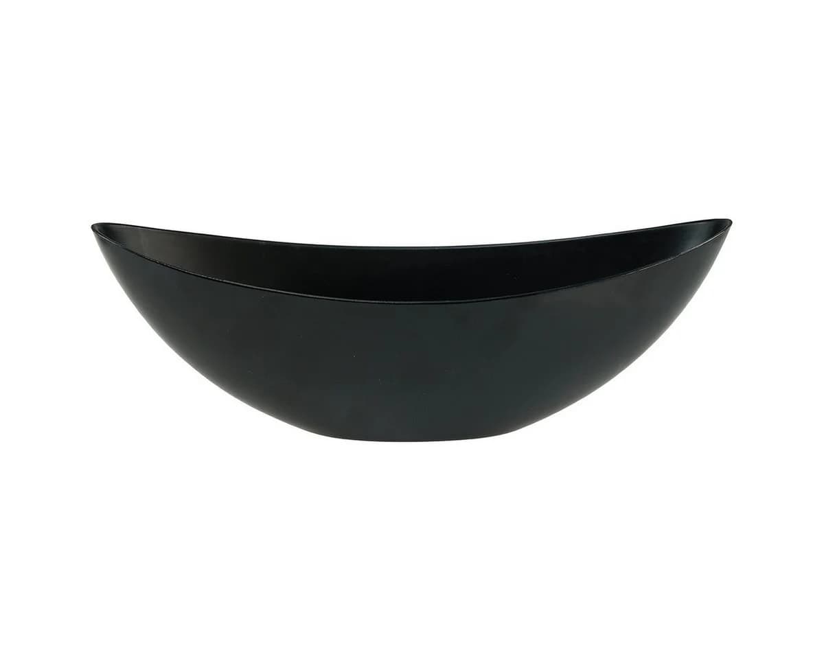 Viana Pflanzschiffchen Dekoschale Schwarz Kunststoff Oval - Bild 3