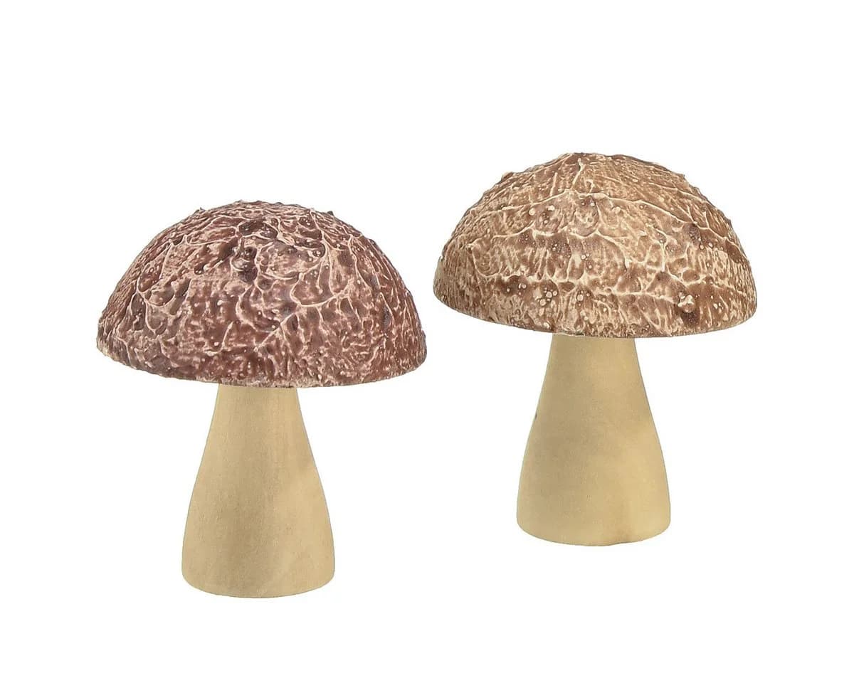Florists Products Holzpilze Streudeko Herbstdeko Natur Braun 8er Set - Bild 2