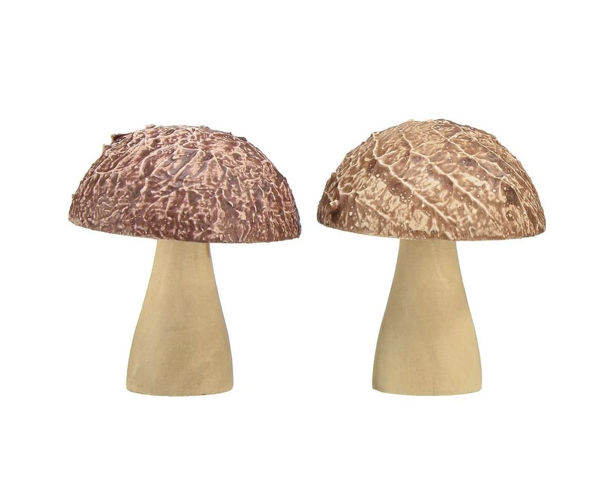 Florists Products Holzpilze Streudeko Herbstdeko Natur Braun 8er Set - Bild 4