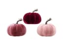 Florists Products Deko Kürbisse Beflockt Burgund Rosa 3er Set Bild 3
