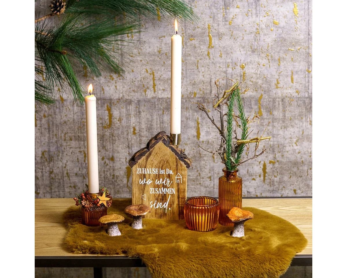 Florists Products Dekopilze 3er Set Braun Keramik