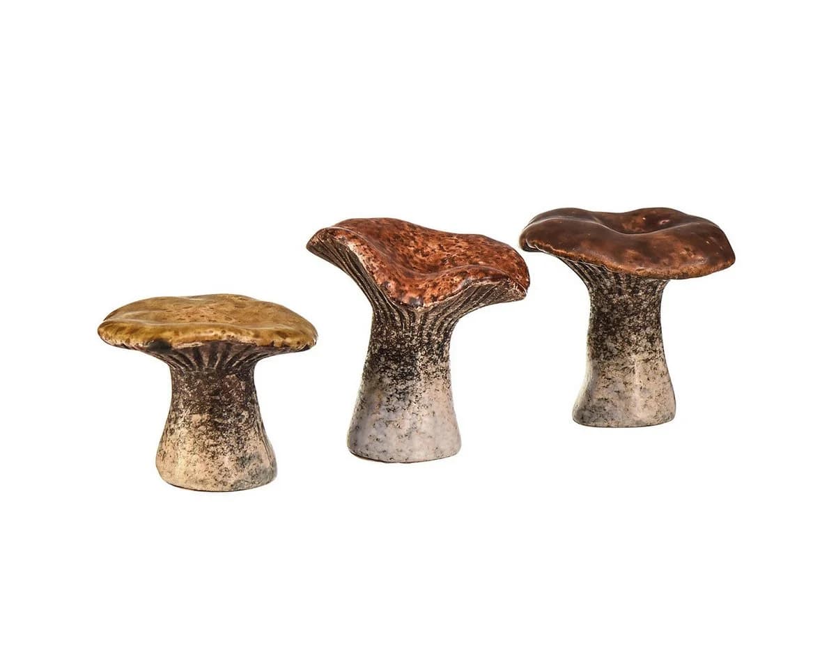 Florists Products Dekopilze 3er Set Braun Keramik - Bild 2