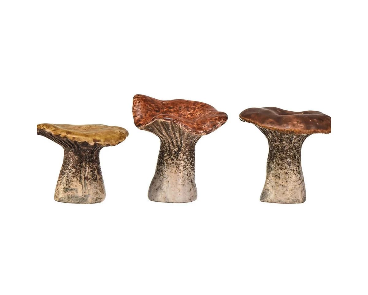 Florists Products Dekopilze 3er Set Braun Keramik - Bild 4
