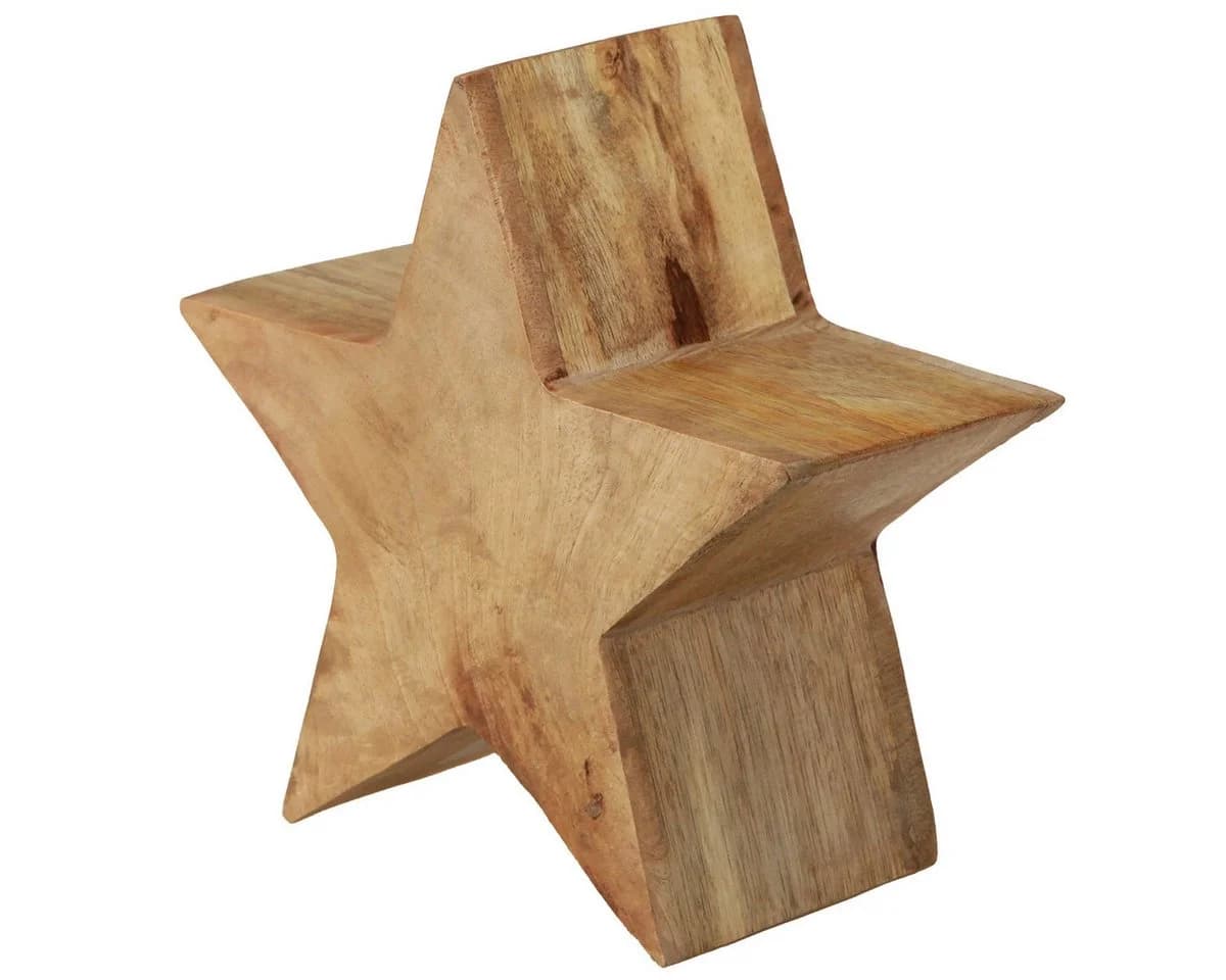 Viana Deko Stern Mangoholz Rot 20cm Weihnachtsdeko - Bild 3