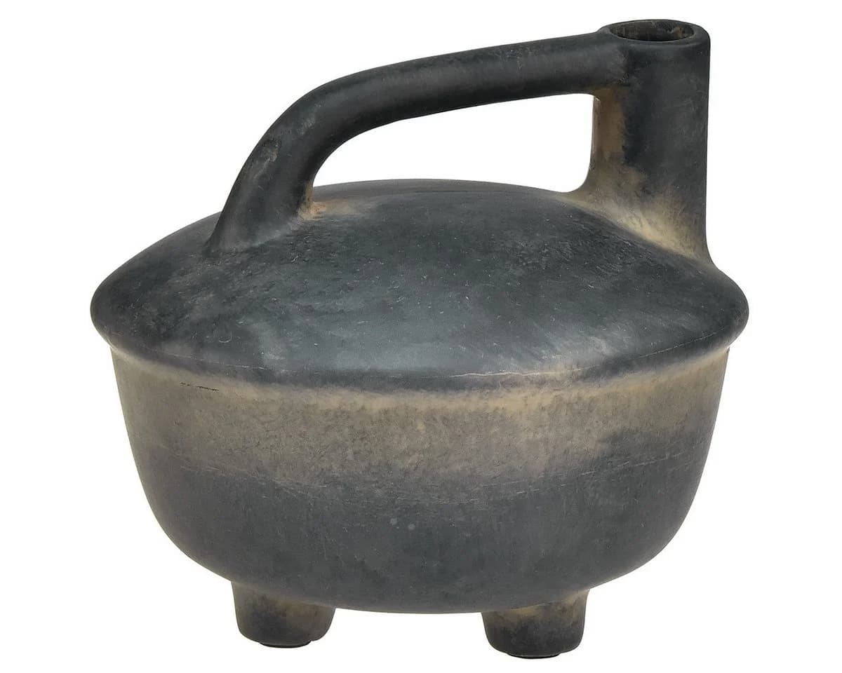 Florists Products Keramikvase Vintage Krug Anthrazit/Beige