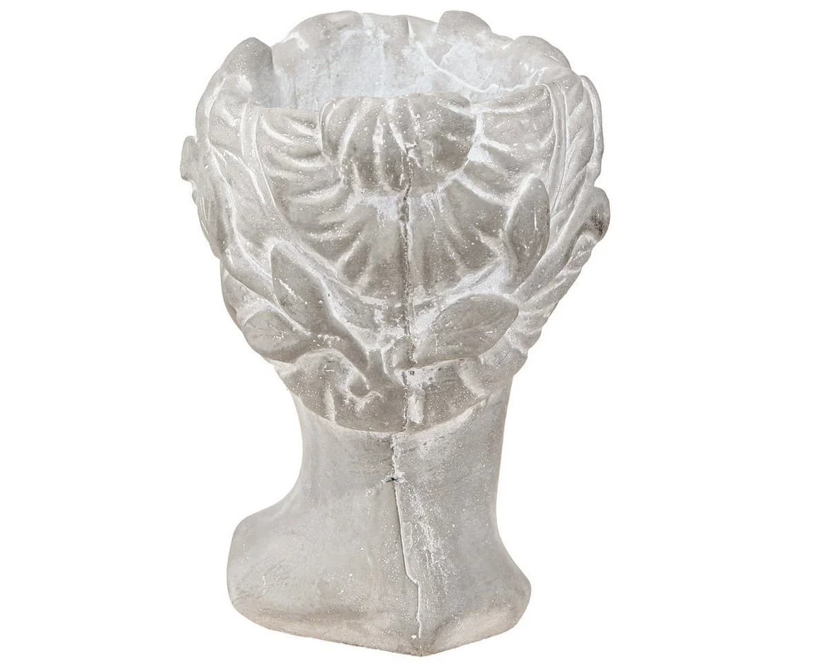 Viana Übertopf Frauenkopf Shabby Chic Antik Weiß Grau - Bild 4