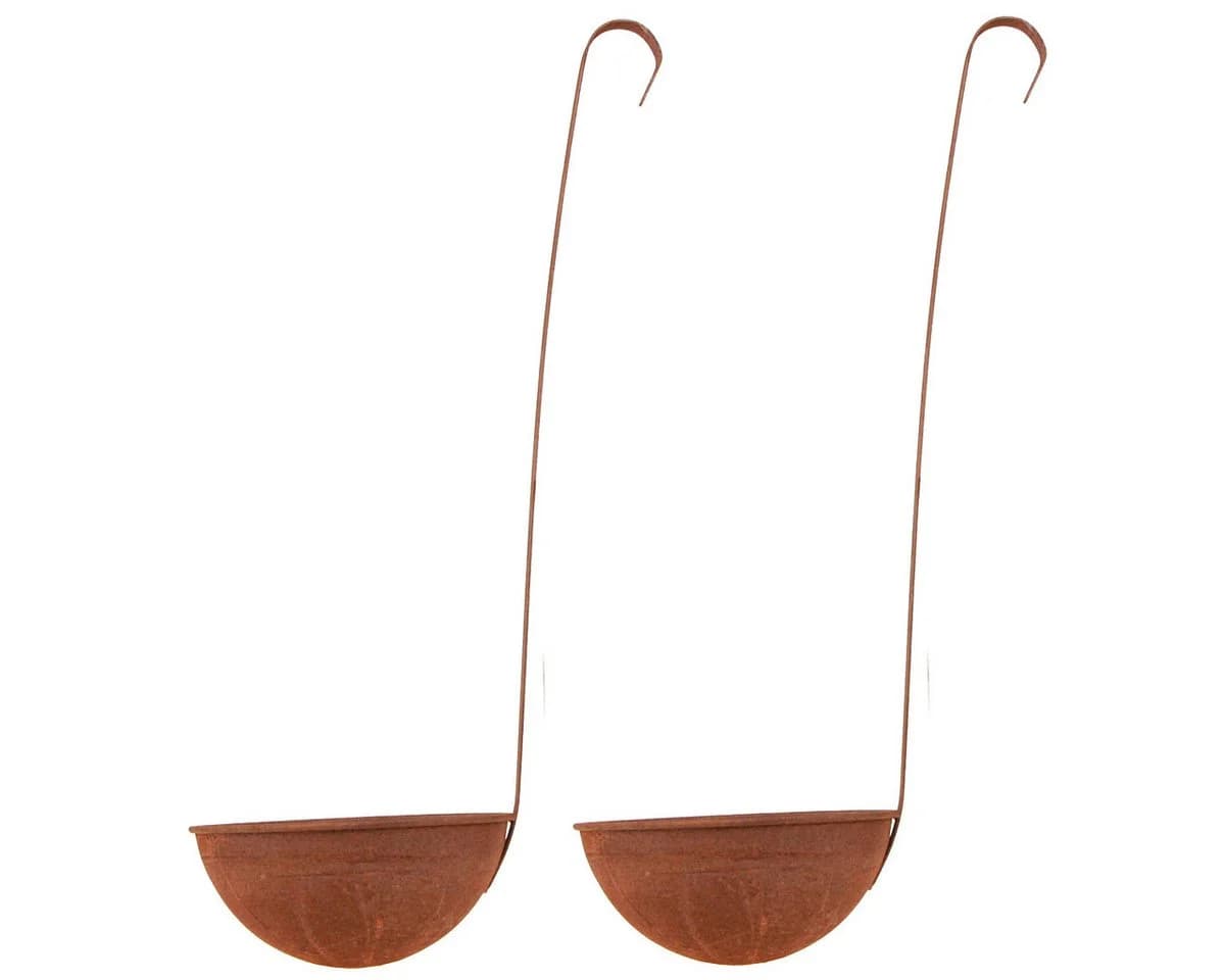 Florists Products Hängende Pflanzschale 2er Set Rostbraun Metall - Bild 5