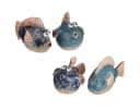 Viana Dekofigur Kleine Fische Keramikdeko Blau Maritim 6-9cm 4er Set Bild 2